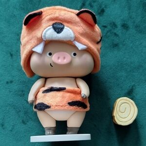 Genuine Pig Lulu Collectible Figurine (Tiger Costume) Popo Animal Series